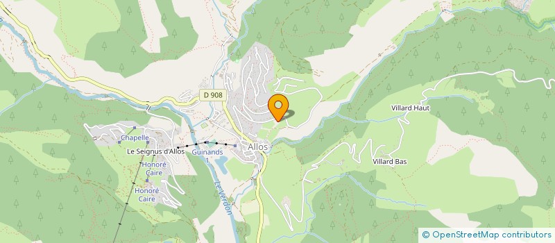 localisation de l'entreprise PLEIN SOLEIL à ALLOS
