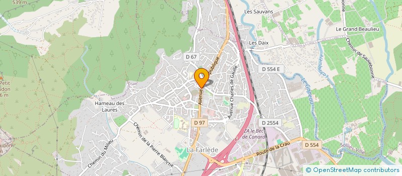 localisation de l'entreprise PLEIN SUD AUDITION à LA FARLEDE