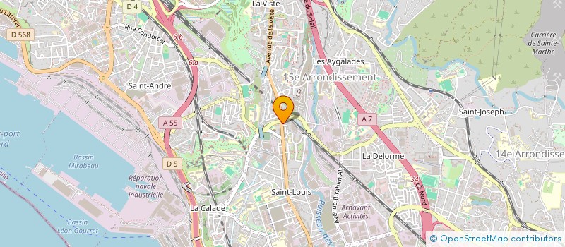 localisation de l'entreprise PLEIN SUD CONSTRUCTUION à MARSEILLE