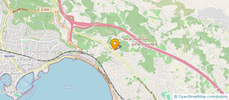 localisation de l'entreprise PLEIN SUD RETAIL à SANARY-SUR-MER