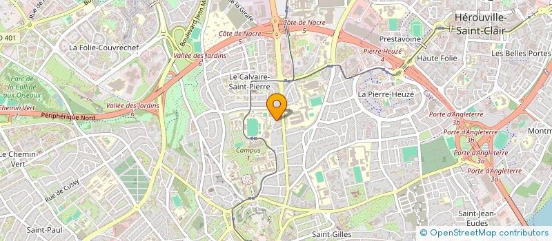 localisation de l'entreprise PLEINE LUNE à CAEN