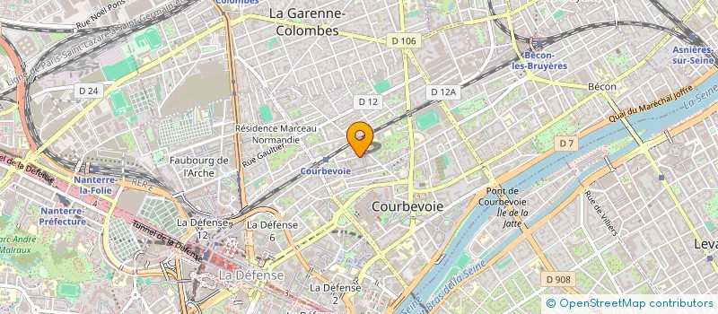 localisation de l'entreprise PLEINS FEUX à COURBEVOIE