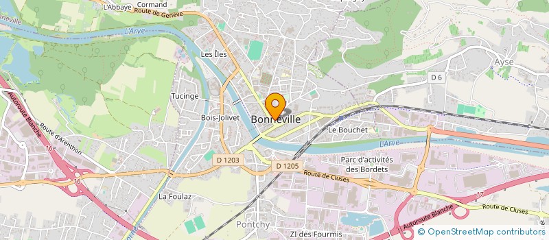 localisation de l'entreprise PLEINS FEUX  BONNEVILLE