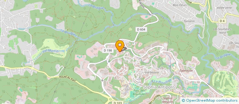 localisation de l'entreprise PLENESYS  VALBONNE