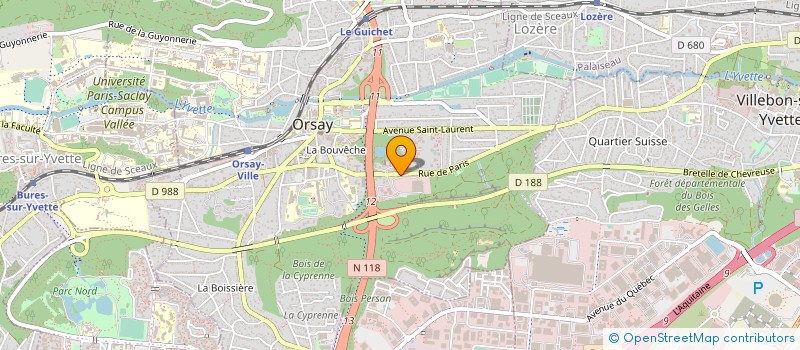 localisation de l'entreprise PLENSE à ORSAY
