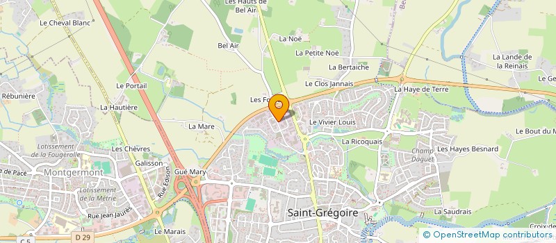 localisation de l'entreprise PLEREN DEVELOPPEMENT  SAINT-GREGOIRE