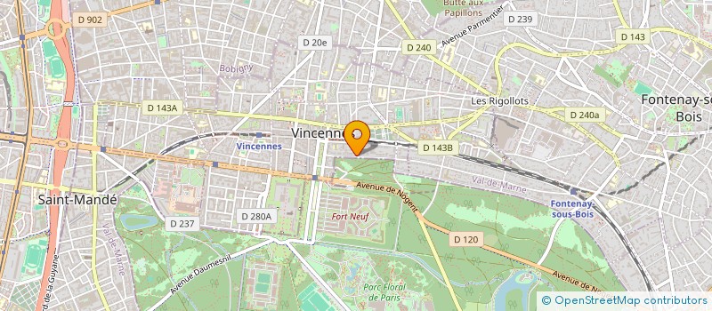 localisation de l'entreprise PLEYEL GYM à VINCENNES