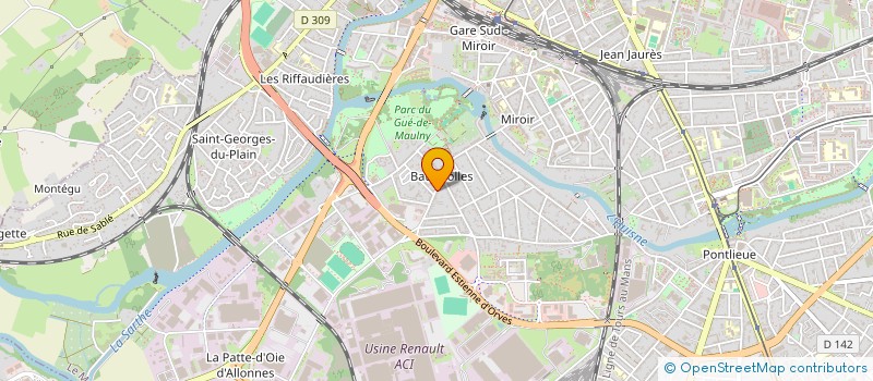 localisation de l'entreprise PLF  LE MANS