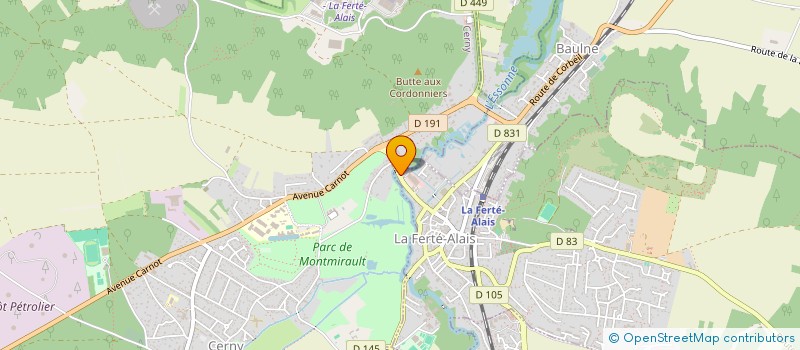 localisation de l'entreprise PLF FORMATION à LA FERTE-ALAIS