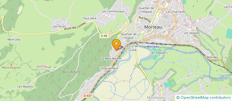 localisation de l'entreprise PLF IMMO  MORTEAU