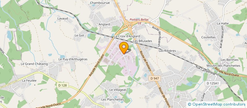 localisation de l'entreprise PLF IMMO à COUZEIX