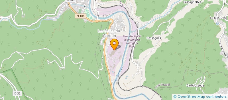 localisation de l'entreprise PLF INDUSTRIES SUD  LES SALLES-DU-GARDON