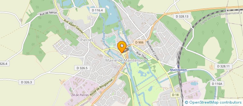 localisation de l'entreprise PLH IMMOBILIER à MAINTENON