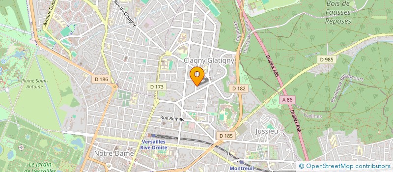 localisation de l'entreprise PLH INVEST à VERSAILLES