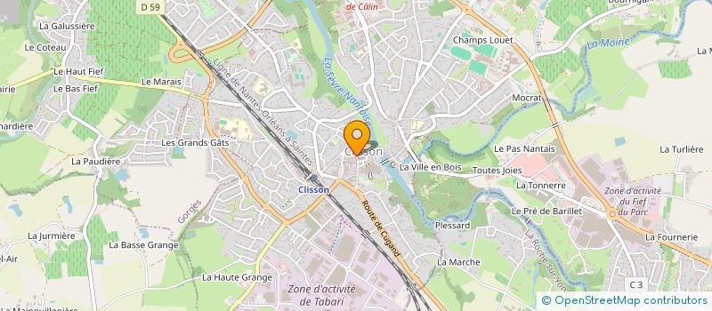 localisation de l'entreprise PLH PAPETERIE LIBRAIRIE DES HALLES à CLISSON
