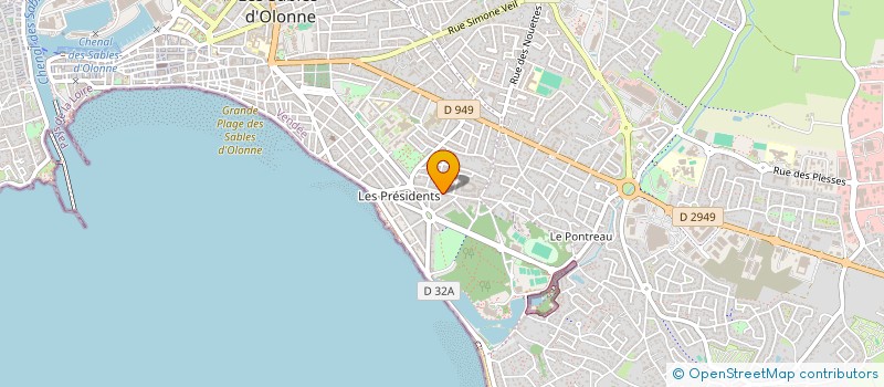 localisation de l'entreprise PLI ARCHITECTURE à LES SABLES-D'OLONNE