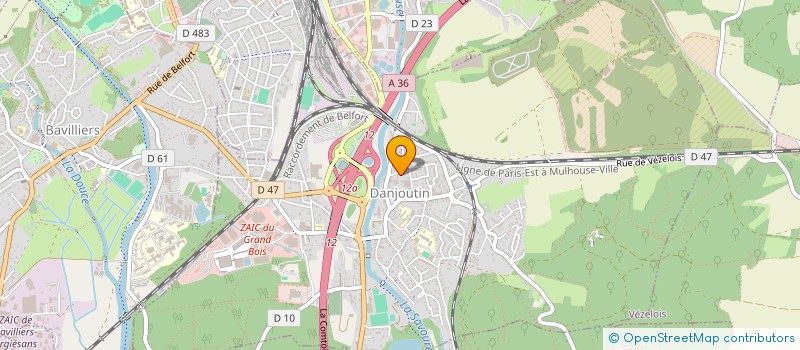localisation de l'entreprise PLM  DANJOUTIN