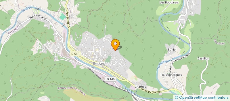 localisation de l'entreprise PLM DE L'ELZE  BESSEGES