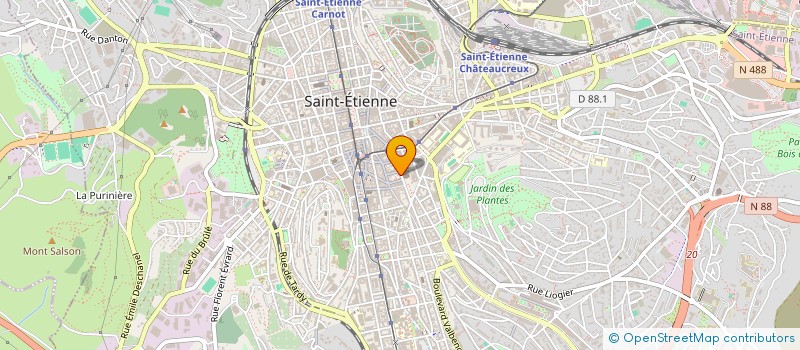 localisation de l'entreprise PLND SARL à SAINT-ETIENNE