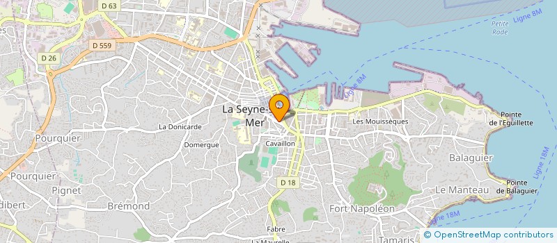 localisation de l'entreprise PLOMB ELEC CHAUFFAGE VAROIS à LA SEYNE-SUR-MER