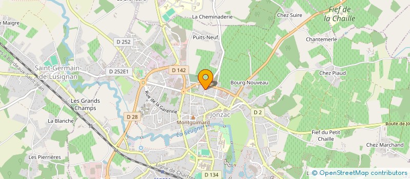localisation de l'entreprise PLOMB.INSTALLATIONS CHAUFFAGE SANITAIRE à JONZAC
