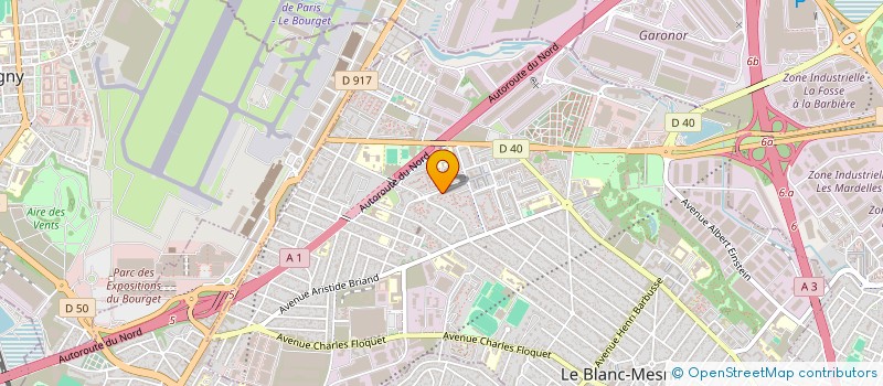 localisation de l'entreprise PLOMBAT à LE BLANC-MESNIL
