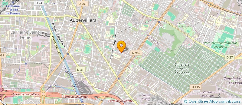 localisation de l'entreprise PLOMBEC  AUBERVILLIERS