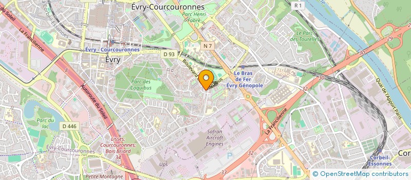 localisation de l'entreprise PLOMBERI CHAUFFAGE VENTILATION ENTRETIEN  EVRY-COURCOURONNES