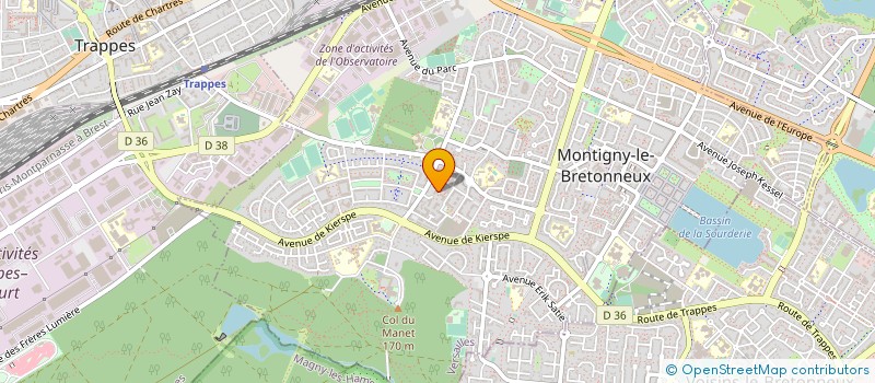 localisation de l'entreprise PLOMBERIE CHAUFFAGE CLIMATISATION CALORIFUGE  MONTIGNY-LE-BRETONNEUX