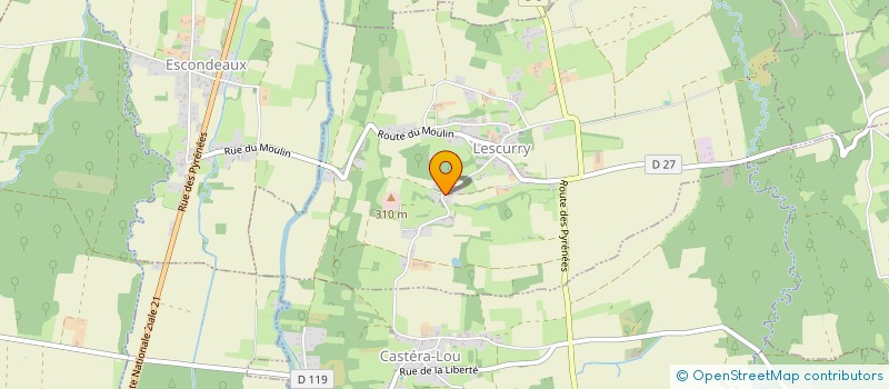 localisation de l'entreprise PLOMBERIE CHAUFFAGE DES COTEAUX  LESCURRY