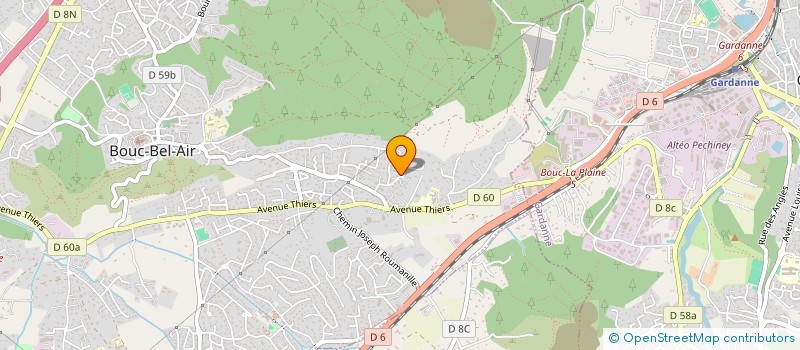 localisation de l'entreprise PLOMBERIE CHAUFFAGE LUBERON à BOUC-BEL-AIR