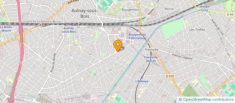 localisation de l'entreprise PLOMBERIE CHAUFFAGE MARC CHOQUET à AULNAY-SOUS-BOIS