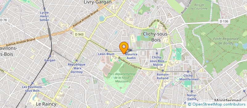 localisation de l'entreprise PLOMBERIE CHAUFFAGE SANITAIRE ELETRICITE à CLICHY-SOUS-BOIS