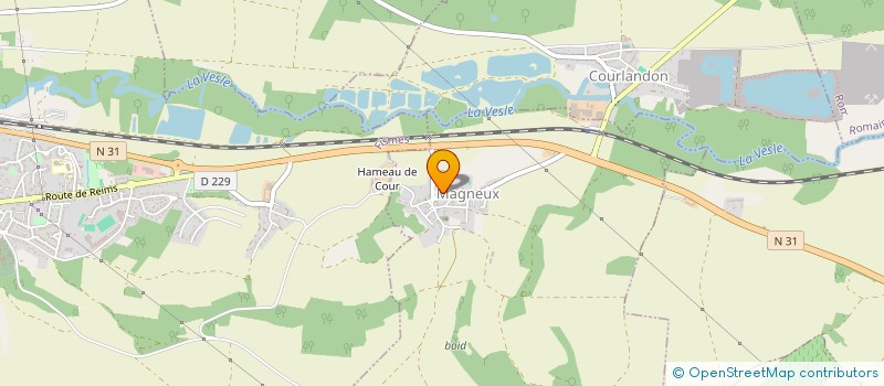 localisation de l'entreprise PLOMBERIE CHAUFFAGE SANITAIRE VESLE  MAGNEUX