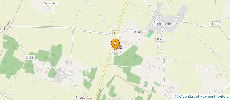 localisation de l'entreprise PLOMBERIE DEPREZ à CHAMPNIERS