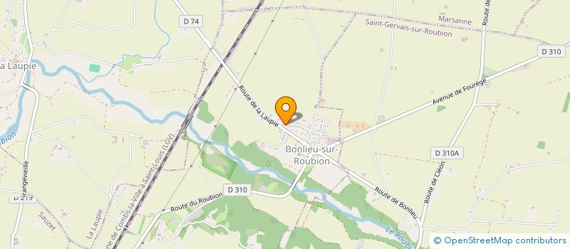 localisation de l'entreprise PLOMBERIE DES ANDRANS  BONLIEU-SUR-ROUBION