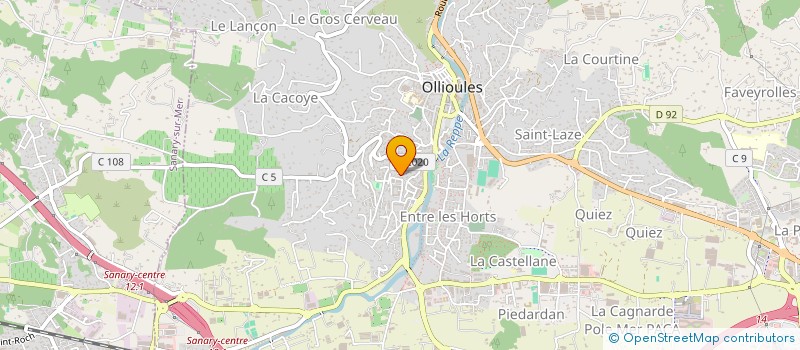 localisation de l'entreprise PLOMBERIE DU LITTORAL à OLLIOULES