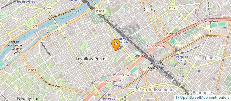 localisation de l'entreprise PLOMBERIE ETUDES SERVICES DEPANNAGES à LEVALLOIS-PERRET