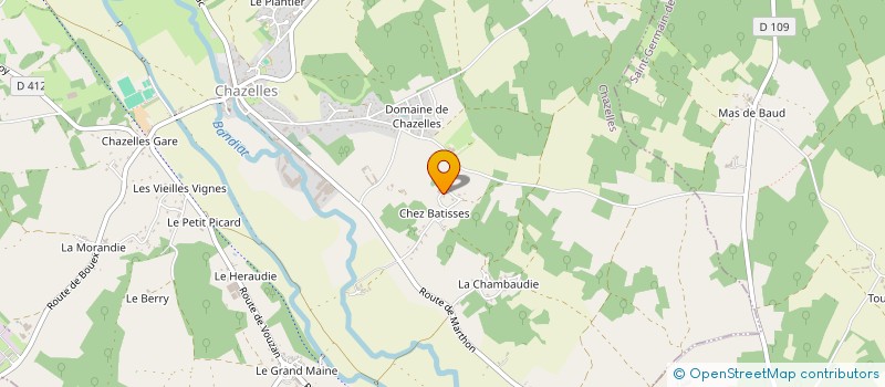 localisation de l'entreprise PLOMBERIE INNOVATION à CHAZELLES