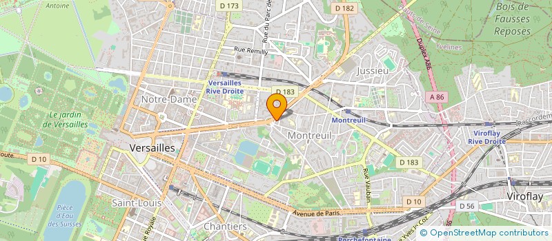 localisation de l'entreprise PLOMBERIE INSTALLATION DIAGNOSTIC à VERSAILLES