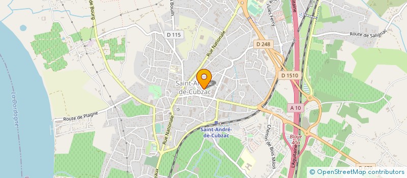 localisation de l'entreprise PLOMBERIE LEBLEU BATAIILEY à SAINT-ANDRE-DE-CUBZAC