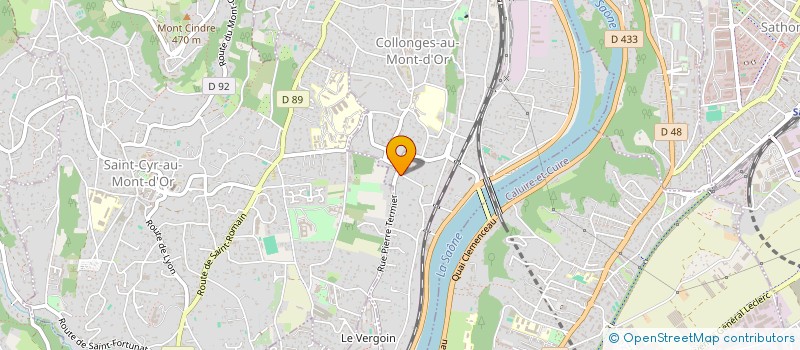 localisation de l'entreprise PLOMBERIE LES MONTS D OR  COLLONGES-AU-MONT-D'OR