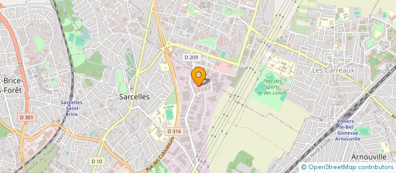 localisation de l'entreprise PLOMBERIE OZ à SARCELLES