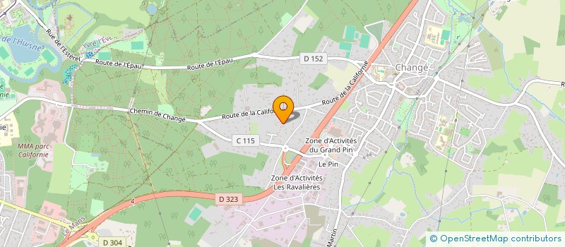 localisation de l'entreprise PLOMBERIE PRUNIERE  CHANGE