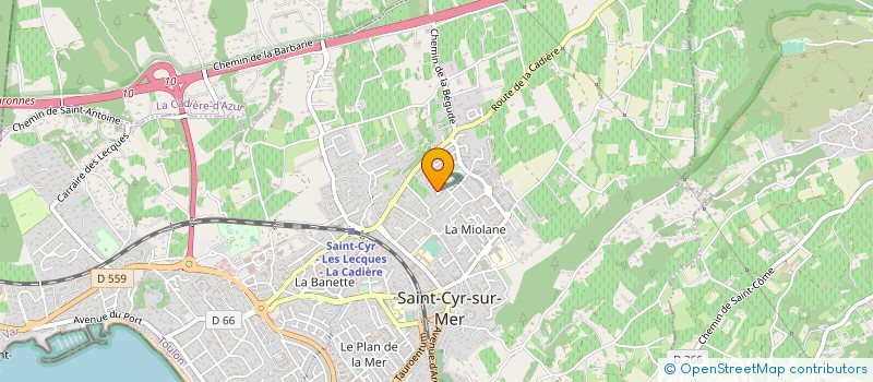 localisation de l'entreprise PLOMBERIE ROBERT GUILLOUX à SAINT-CYR-SUR-MER