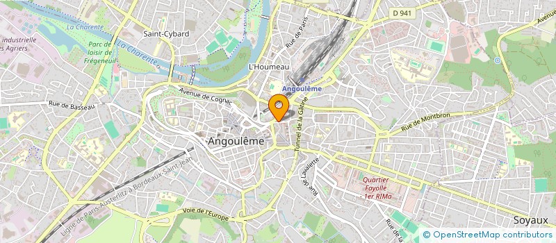 localisation de l'entreprise PLOMBERIE SANITAIRE CHAUFFAGE CLIMATISATION à ANGOULEME