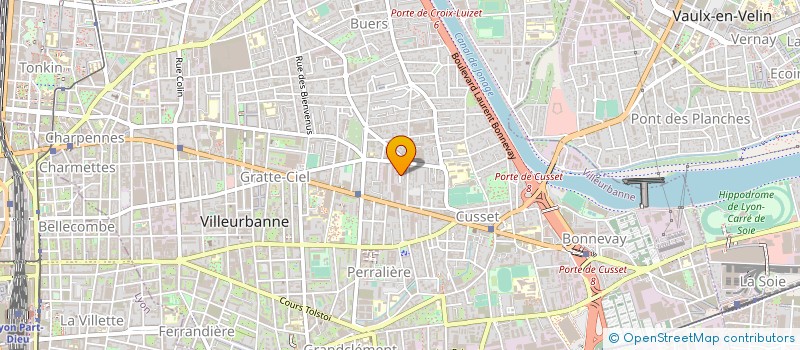localisation de l'entreprise PLOMBERIE ZINGUERIE QUILLERY MATHIEU à VILLEURBANNE