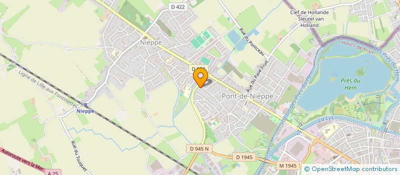 localisation de l'entreprise PLOMBIER CHAUFFAGISTE DES EAUX DE FRANCE  NIEPPE