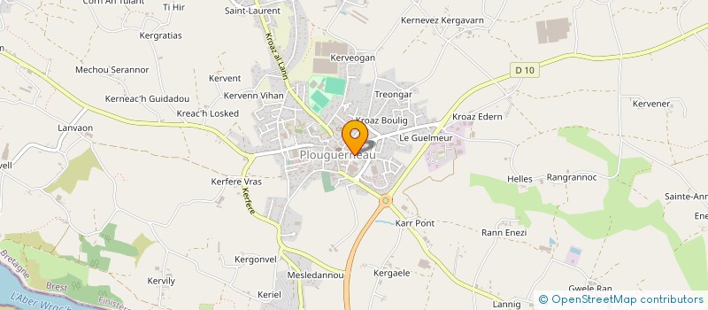 localisation de l'entreprise PLOUGUERN'OPTIQUE à PLOUGUERNEAU