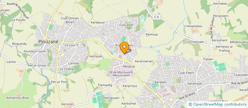localisation de l'entreprise PLOUZANE ATHLETIC-CLUB VOLLEY-BALL  PLOUZANE